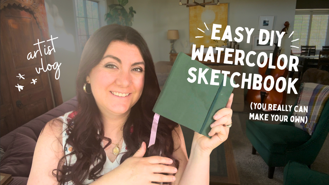 Homemade Sketchbook & Art on Vacation (Artist Vlog)