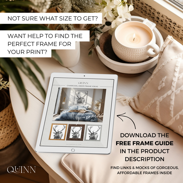 Guide Me Home | Charcoal Stag Limited Edition Signed Fine Art Print