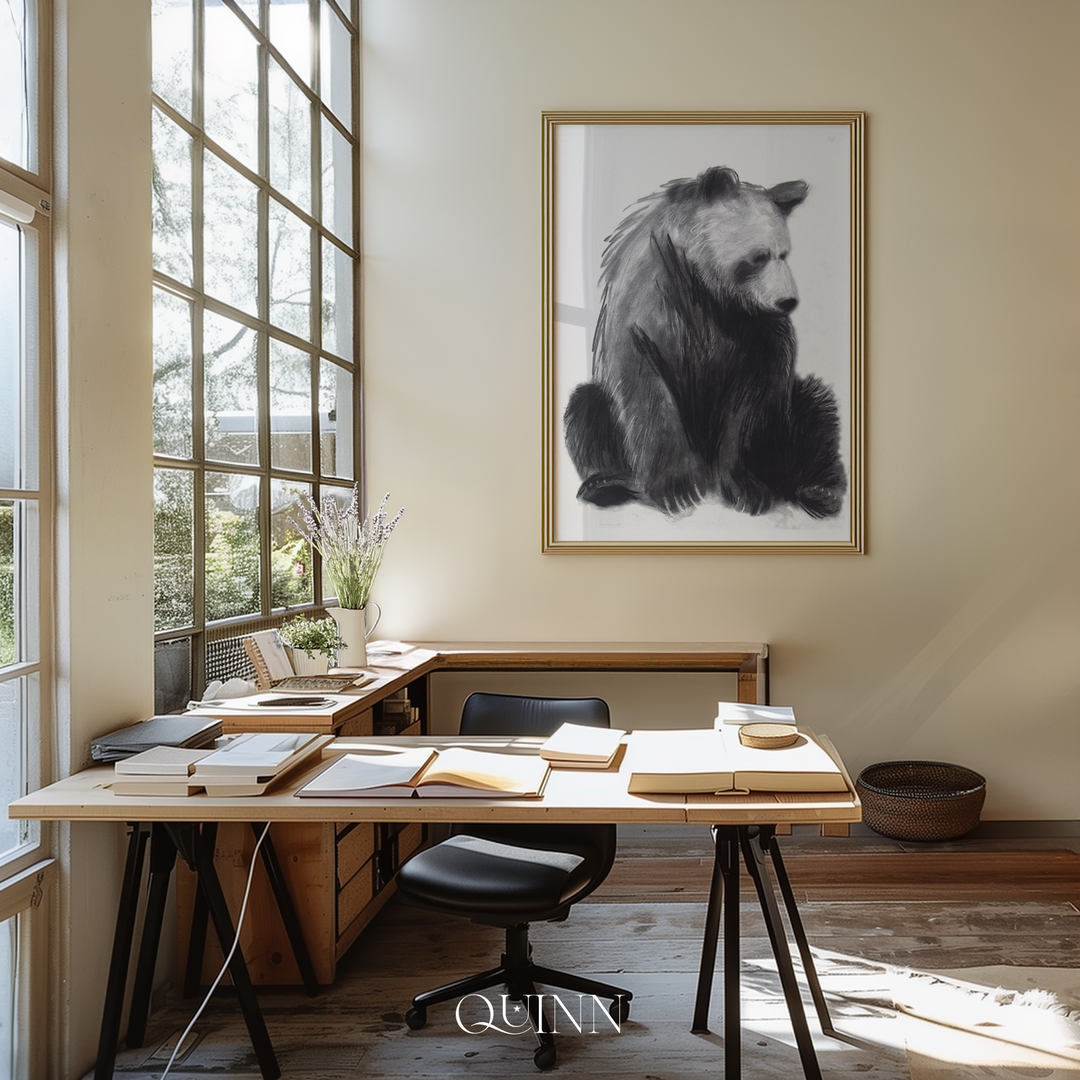 You are Loved | Charcoal Bear Limited Edition Signed Fine Art Print