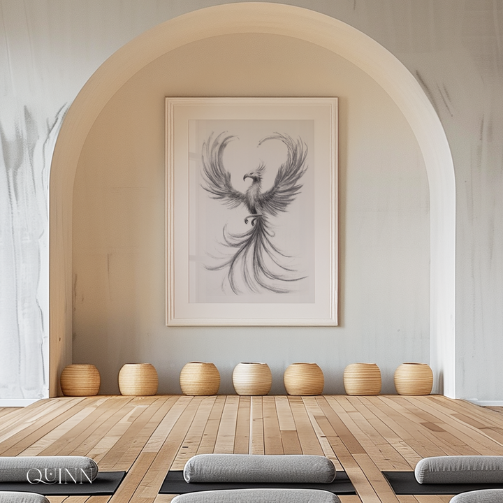 And Still I Rise | Charcoal Phoenix Bird Limited Edition Signed Fine Art Print