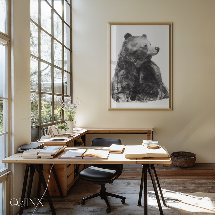 Earth Wisdom | Charcoal Bear Limited Edition Signed Fine Art Print