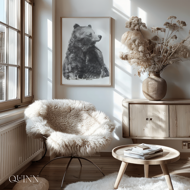 Earth Wisdom | Charcoal Bear Limited Edition Signed Fine Art Print