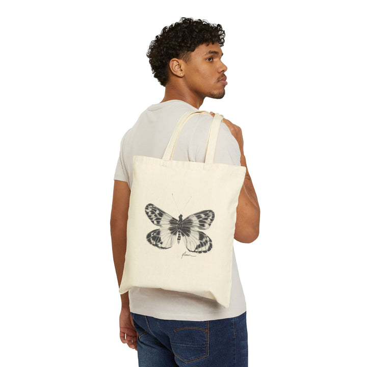 Triumphant Emergence | Butterfly Charcoal Drawing Tote Bag