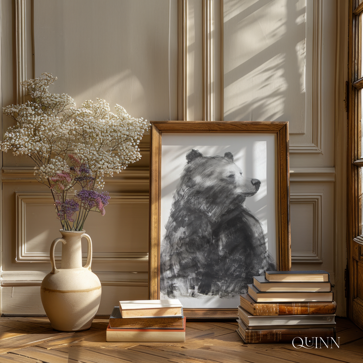 Earth Wisdom | Charcoal Bear Limited Edition Signed Fine Art Print