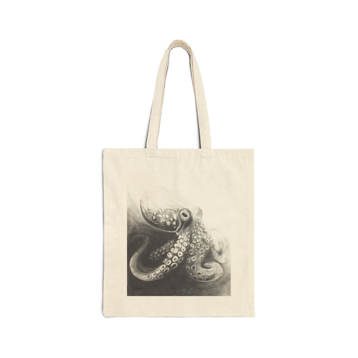 Indomitable Spirit | Octopus Charcoal Drawing Tote Bag