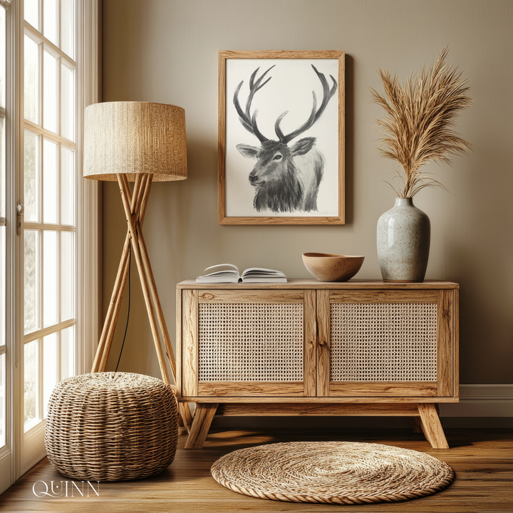 Guide Me Home | Charcoal Stag Limited Edition Signed Fine Art Print