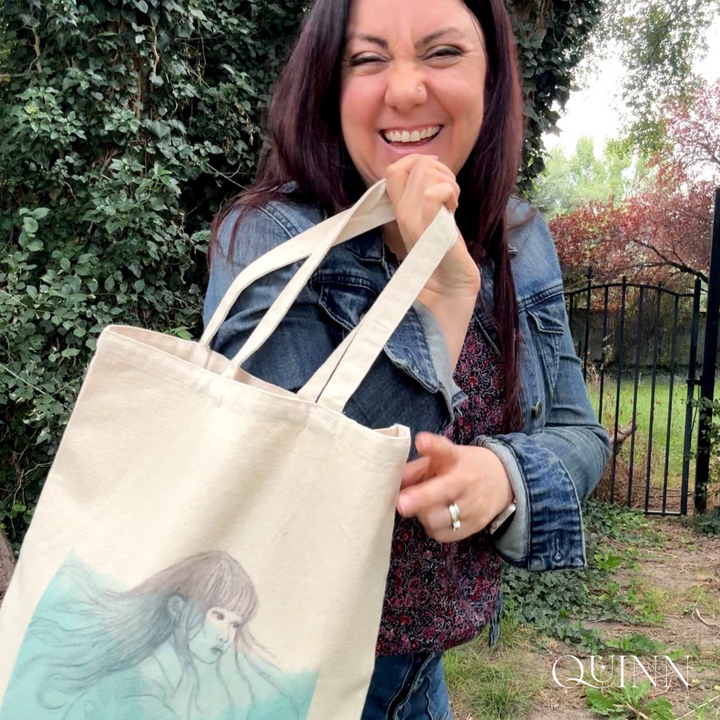 Braving the Depths | Watercolor Spirituality Tote Bag