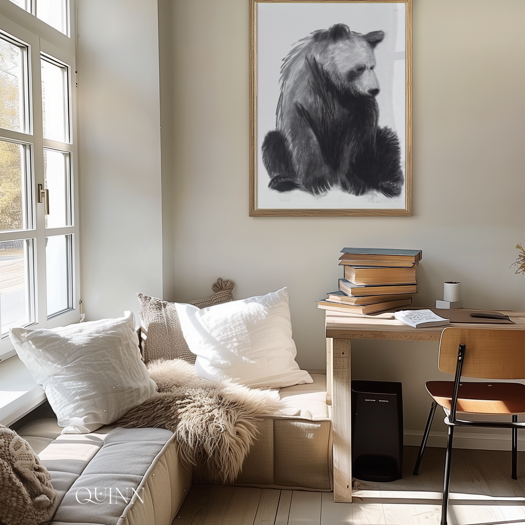 You are Loved | Charcoal Bear Limited Edition Signed Fine Art Print