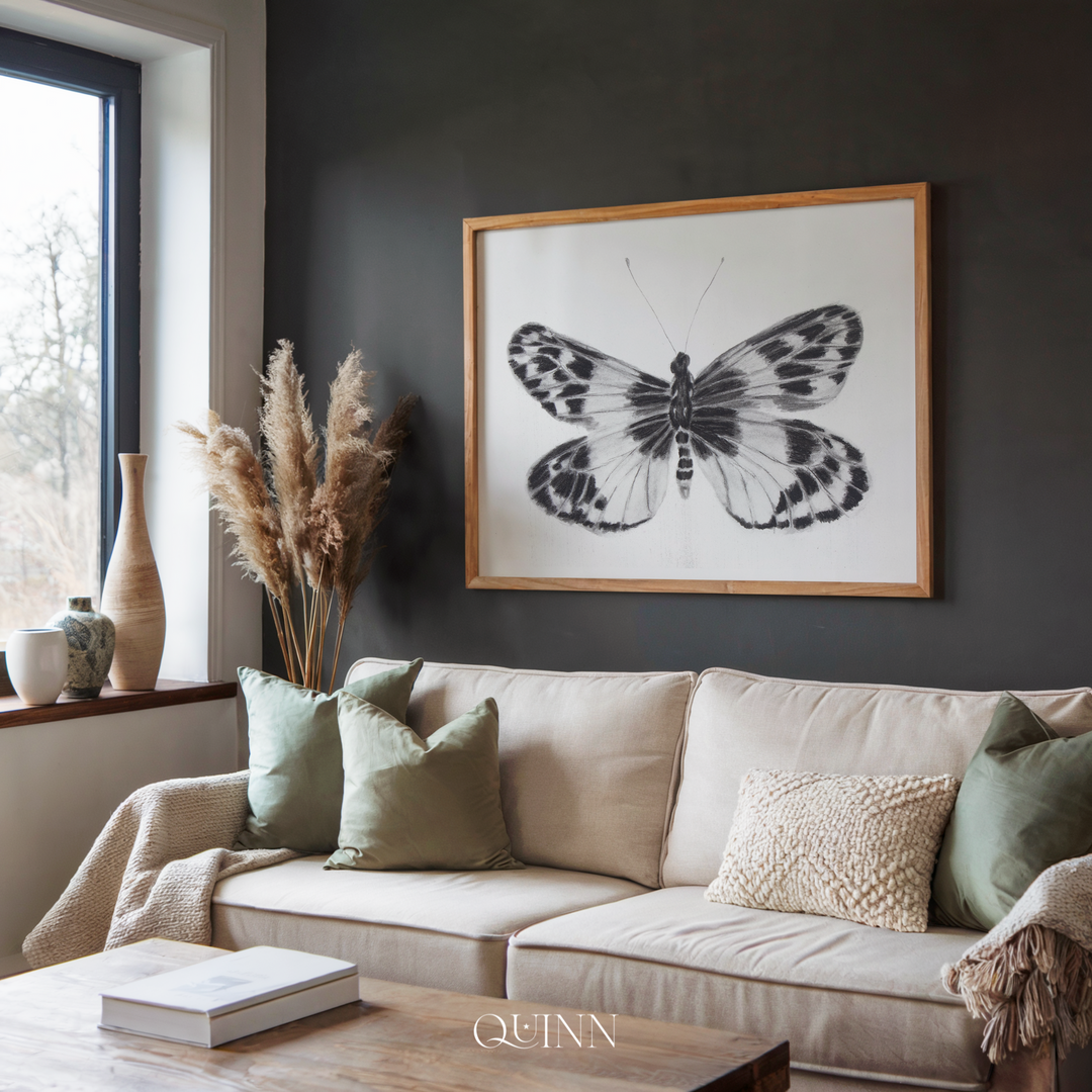 Triumphant Emergence | Charcoal Butterfly Limited Edition Signed Fine Art Print