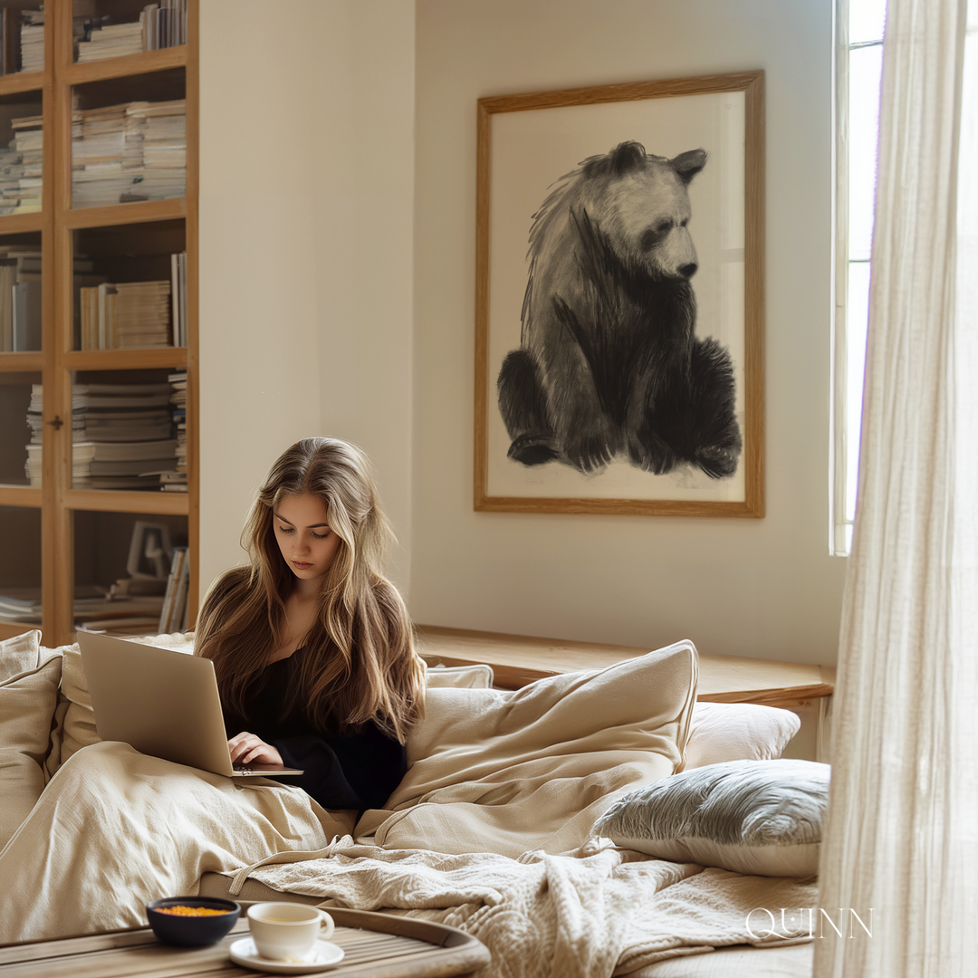 You are Loved | Charcoal Bear Limited Edition Signed Fine Art Print