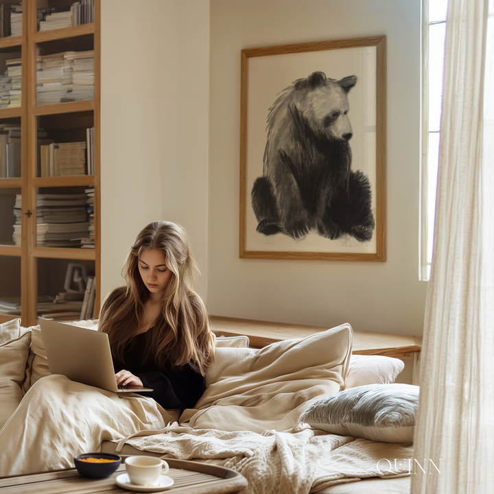 You are Loved | Charcoal Bear Limited Edition Signed Fine Art Print