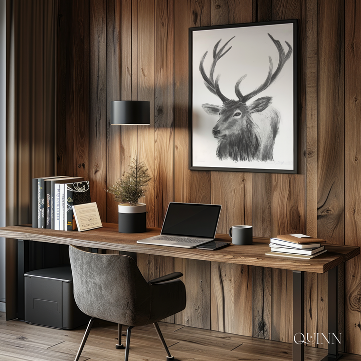 Guide Me Home | Charcoal Stag Limited Edition Signed Fine Art Print