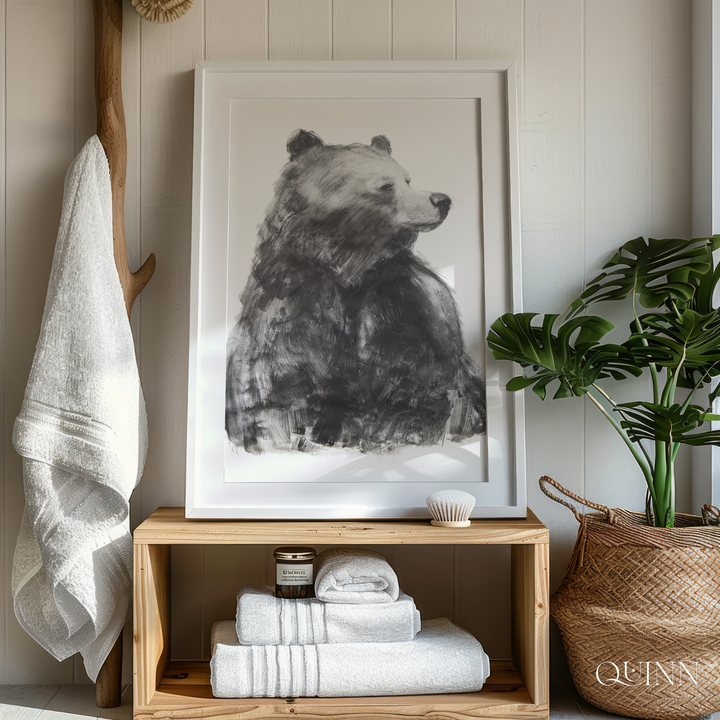 Earth Wisdom | Charcoal Bear Limited Edition Signed Fine Art Print
