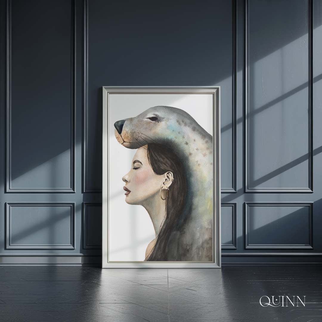 Reclaiming. Rewilding. | Selkie Seal Woman Watercolor Limited Edition Signed Fine Art Print
