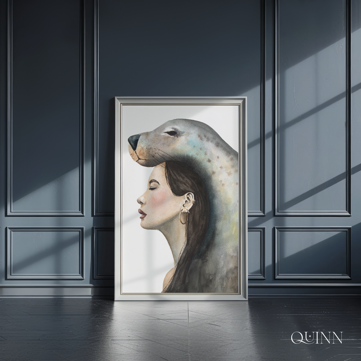 Reclaiming. Rewilding. | Selkie Seal Woman Watercolor Limited Edition Signed Fine Art Print