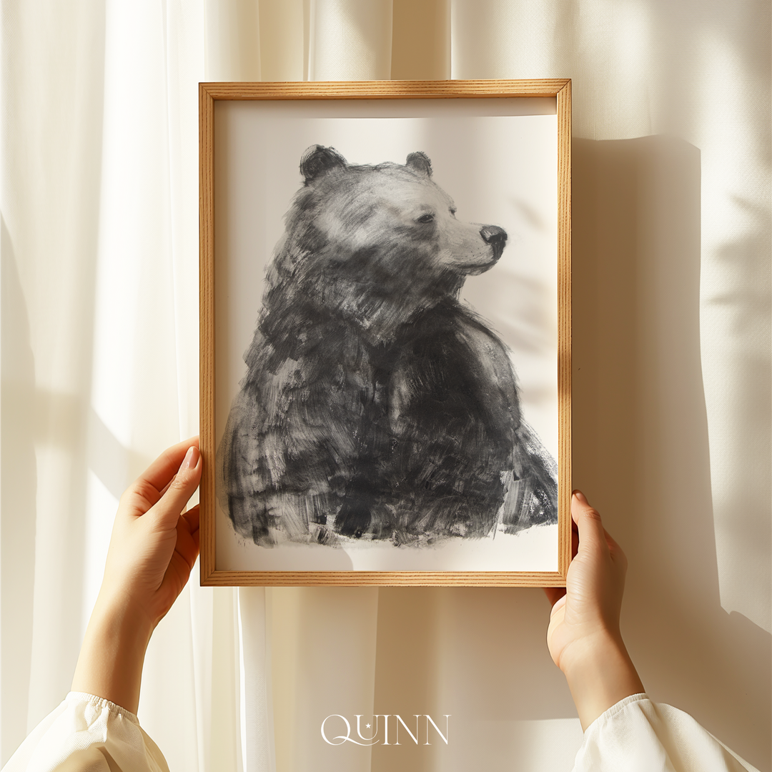 Earth Wisdom | Charcoal Bear Limited Edition Signed Fine Art Print