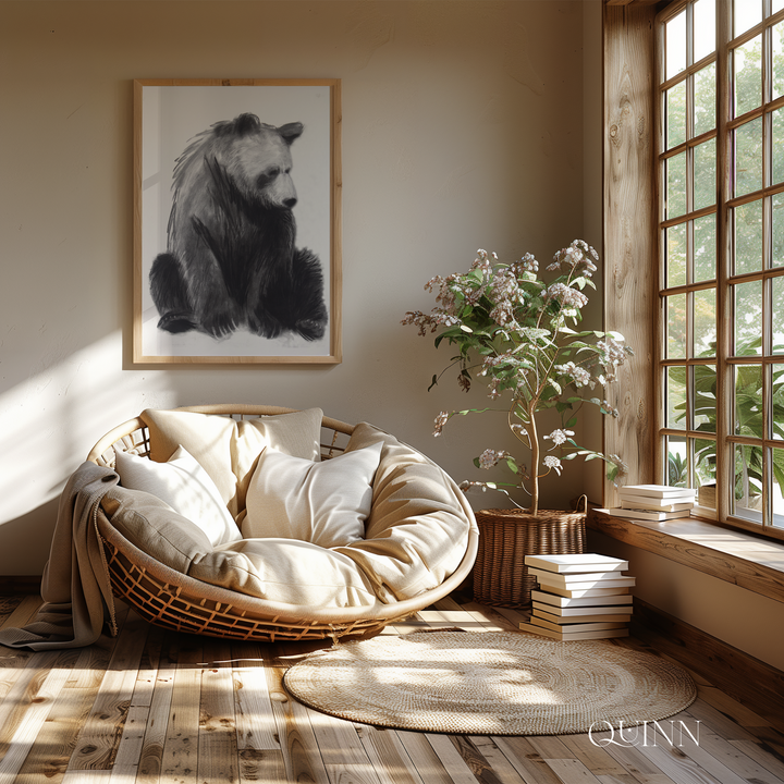 You are Loved | Charcoal Bear Limited Edition Signed Fine Art Print