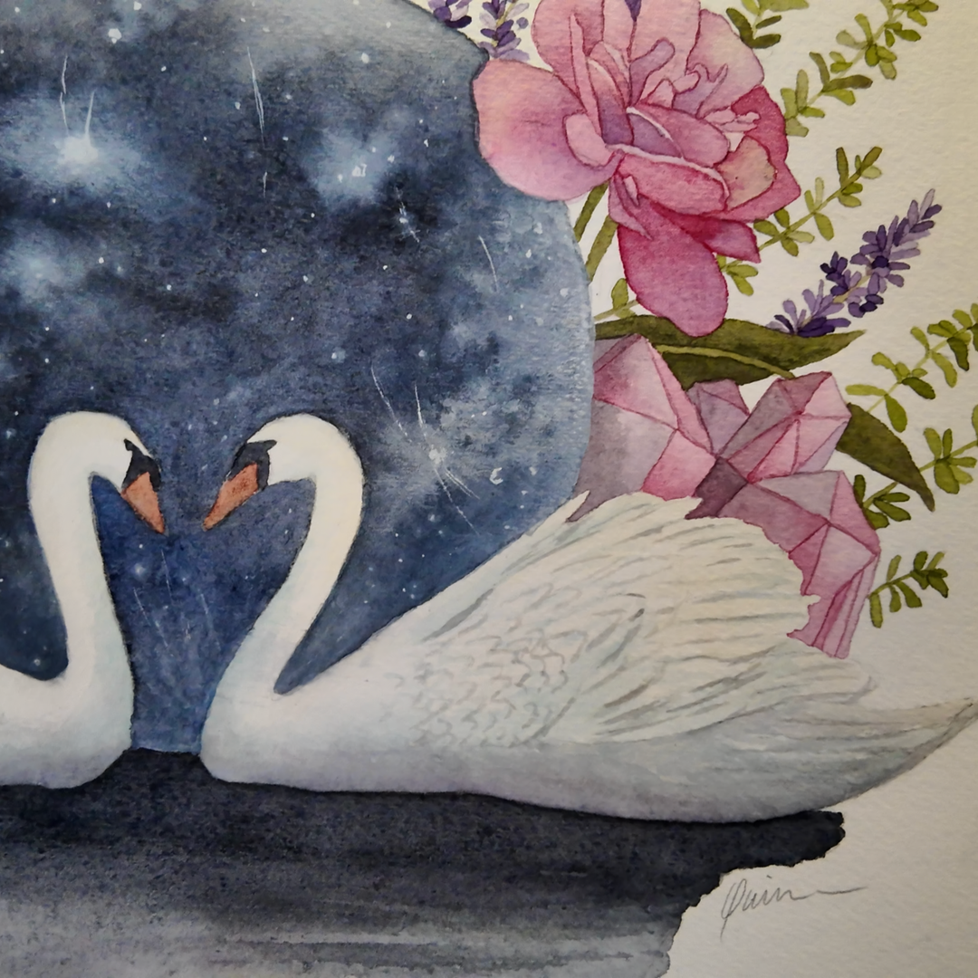 Full Pink Moon in Libra | Original Watercolor Painting 11x14" Unframed