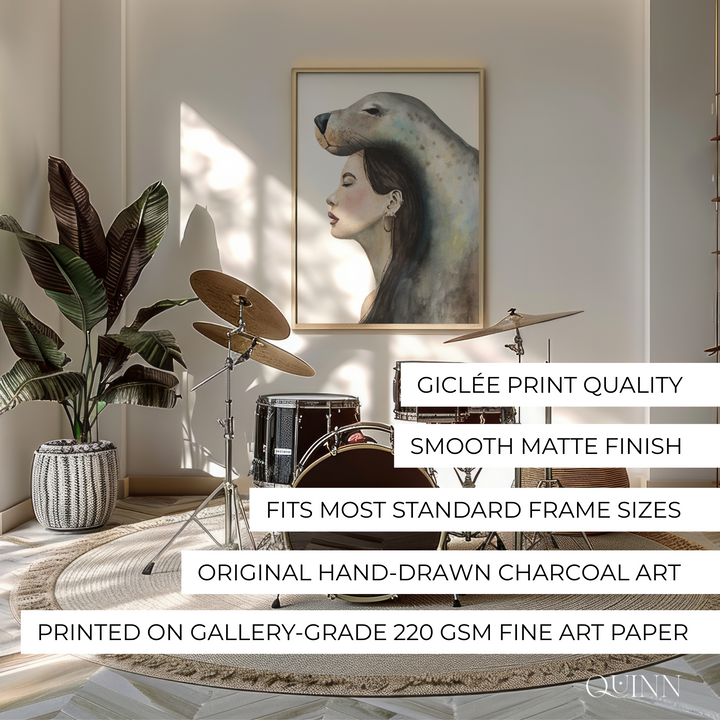 Reclaiming. Rewilding. | Selkie Seal Woman Watercolor Limited Edition Signed Fine Art Print