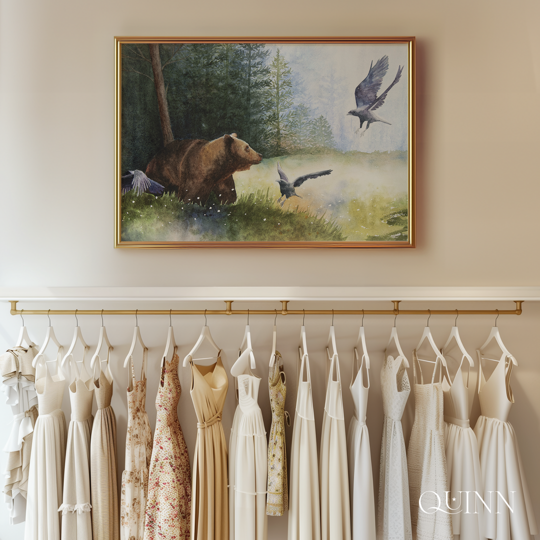 The Call of the Wild | Watercolor Bear Birds Forest Limited Edition Signed Fine Art Print