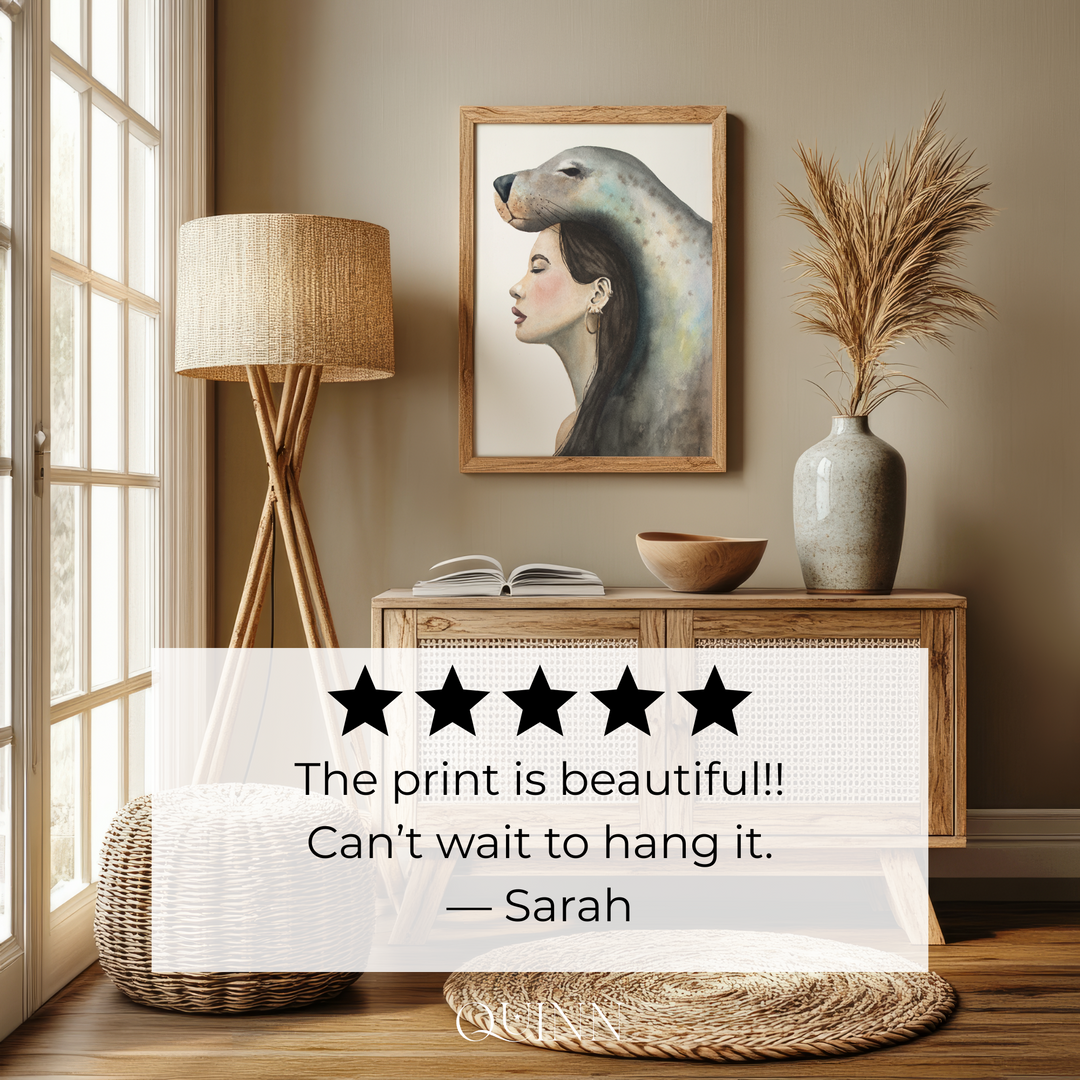 Reclaiming. Rewilding. | Selkie Seal Woman Watercolor Limited Edition Signed Fine Art Print
