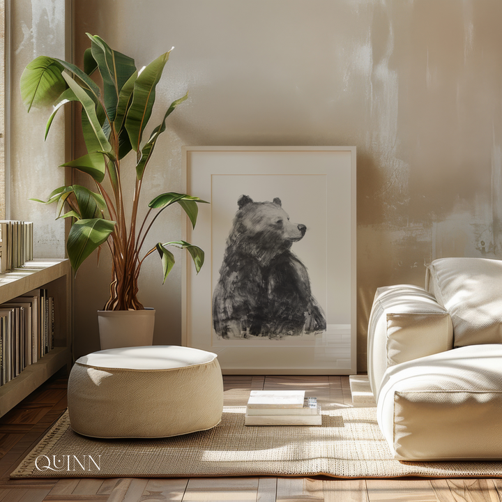 Earth Wisdom | Charcoal Bear Limited Edition Signed Fine Art Print