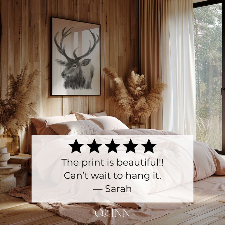 Guide Me Home | Charcoal Stag Limited Edition Signed Fine Art Print