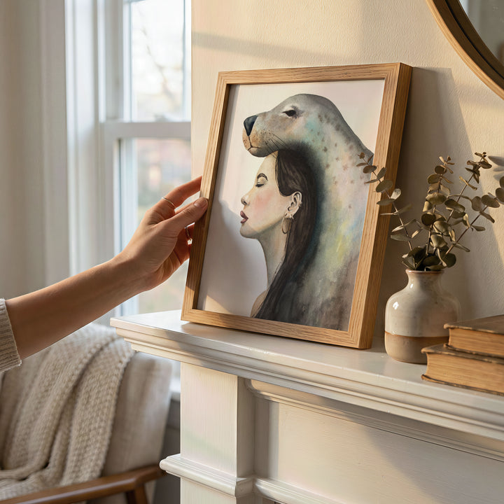 Reclaiming. Rewilding. | Selkie Seal Woman Watercolor Limited Edition Signed Fine Art Print