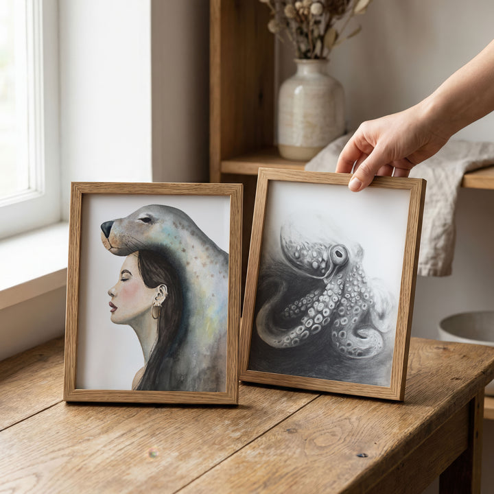 Reclaiming. Rewilding. | Selkie Seal Woman Watercolor Limited Edition Signed Fine Art Print