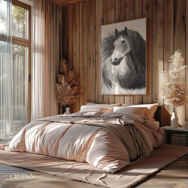 Never Alone | Charcoal Horse Limited Edition Signed Fine Art Print