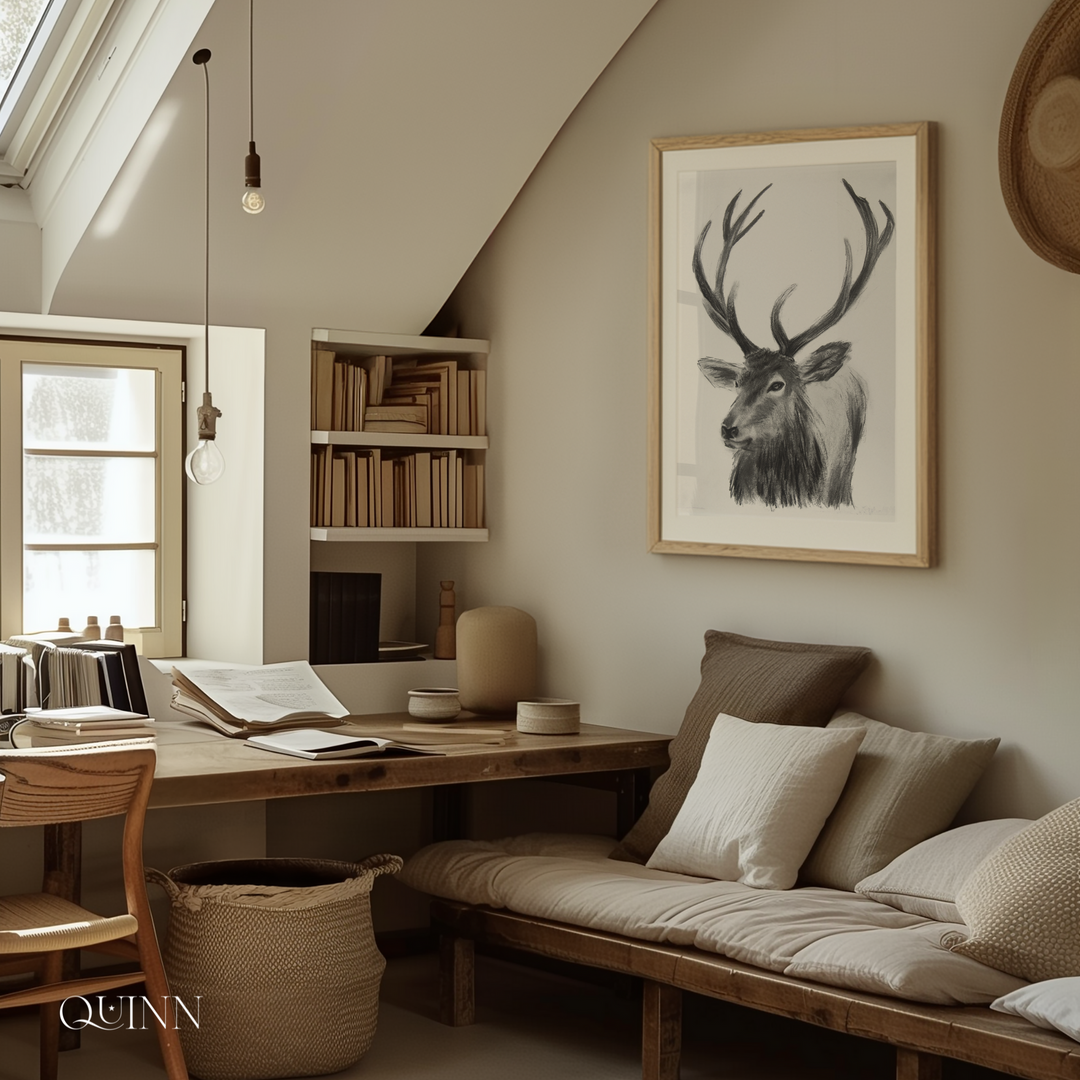 Guide Me Home | Charcoal Stag Limited Edition Signed Fine Art Print