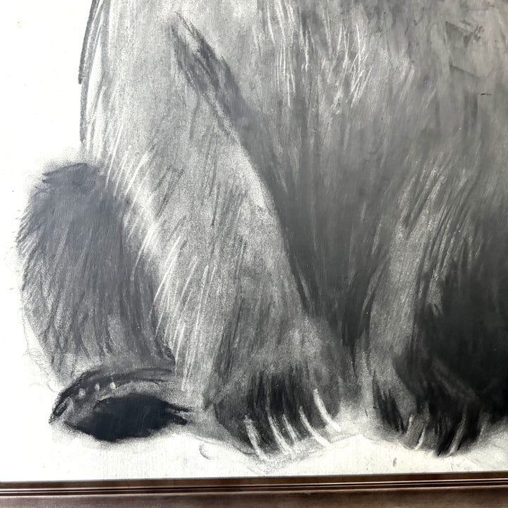 You are Loved | Original Charcoal Bear Drawing | 18x24" Framed
