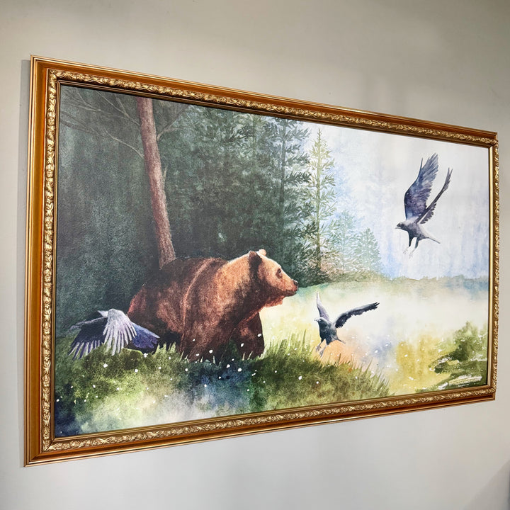 The Call of the Wild | Original Watercolor Bear Painting | 22x15" Unframed