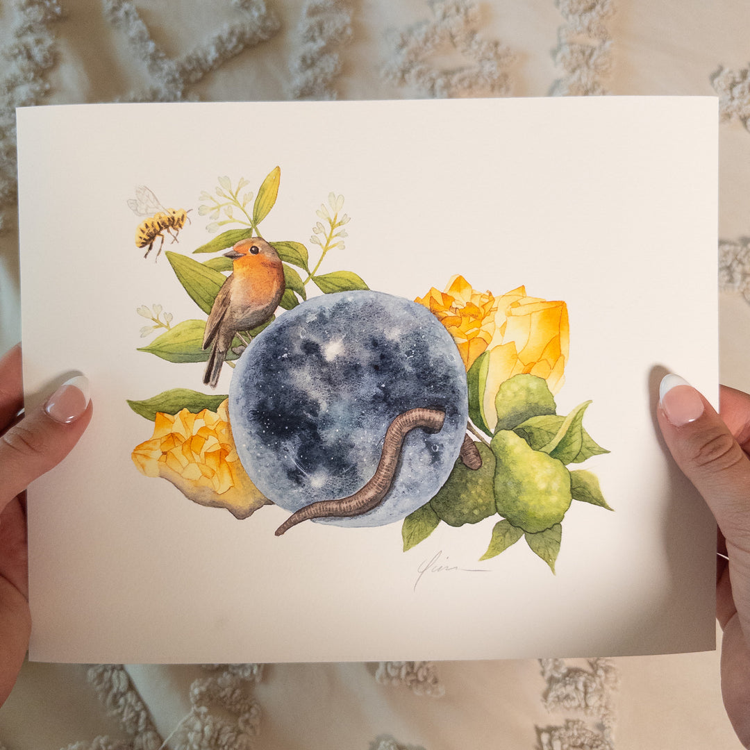 Virgo Full Worm Moon Limited Edition Signed Fine Art Print