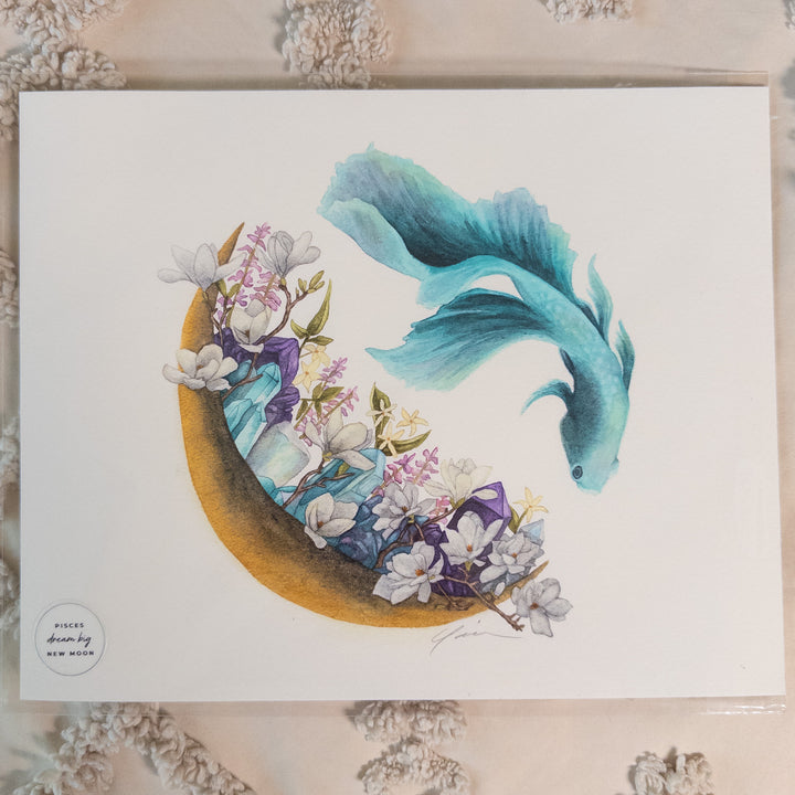 Pisces New Moon Limited Edition Signed Fine Art Print