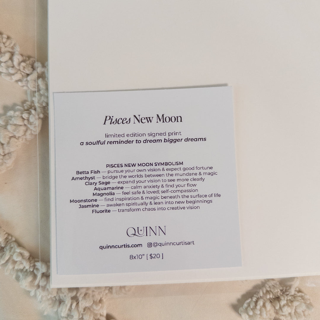 Pisces New Moon Limited Edition Signed Fine Art Print