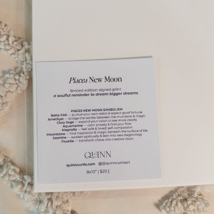 Pisces New Moon Limited Edition Signed Fine Art Print