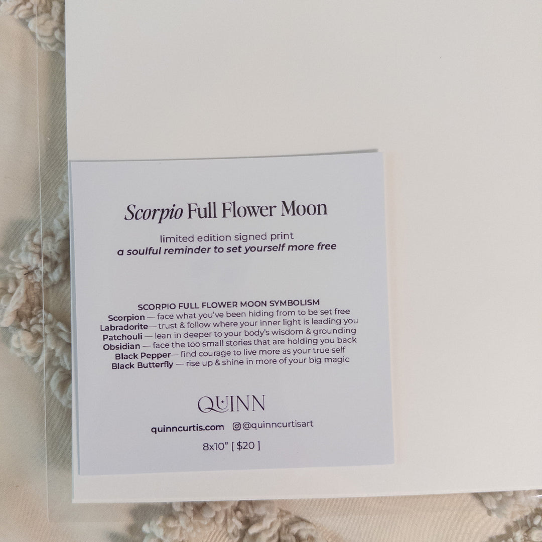 Scorpio Full Moon Limited Edition Signed Fine Art Print