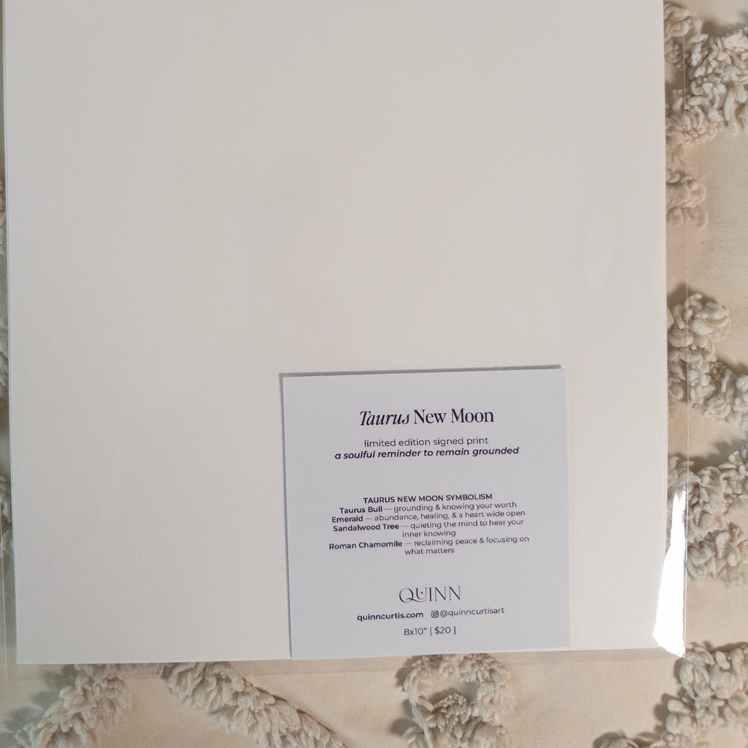 Taurus New Moon Limited Edition Signed Fine Art Print