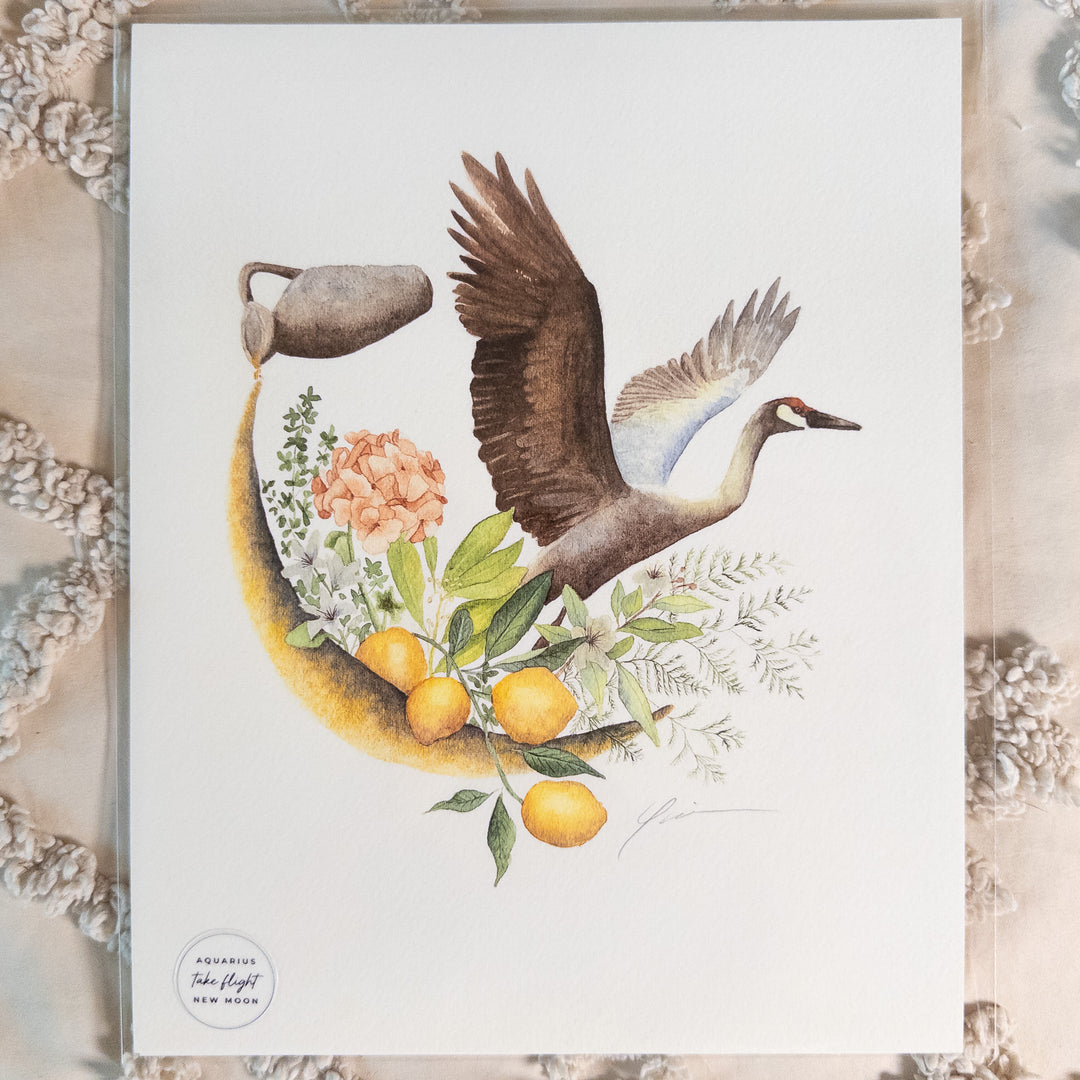Aquarius New Moon Limited Edition Signed Fine Art Print