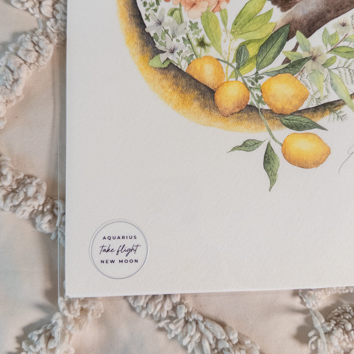 Aquarius New Moon Limited Edition Signed Fine Art Print