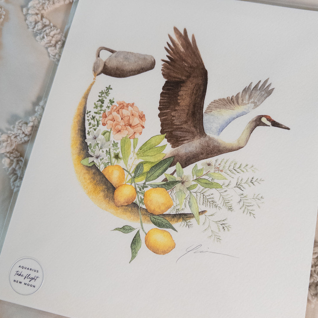 Aquarius New Moon Limited Edition Signed Fine Art Print