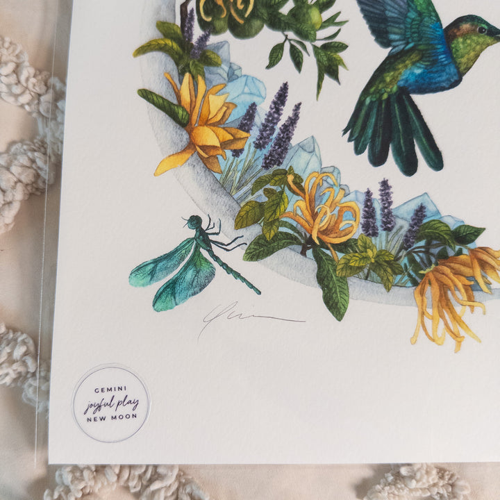 Gemini New Moon Limited Edition Signed Fine Art Print