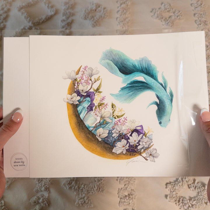 Pisces New Moon Limited Edition Signed Fine Art Print