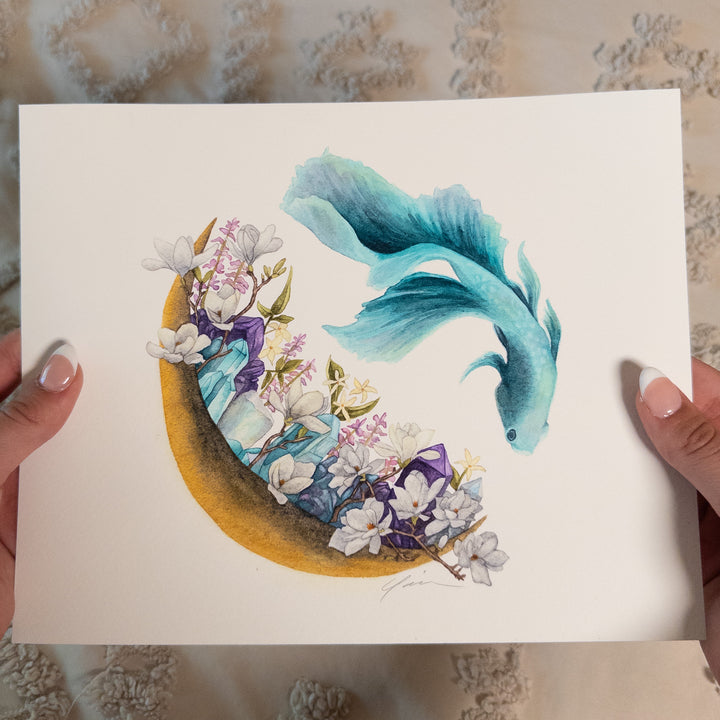 Pisces New Moon Limited Edition Signed Fine Art Print