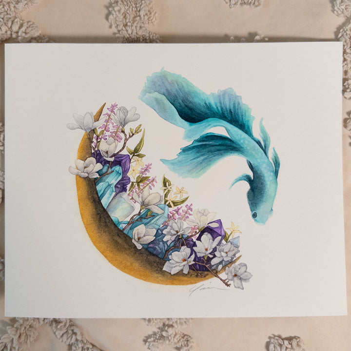 Pisces New Moon Limited Edition Signed Fine Art Print