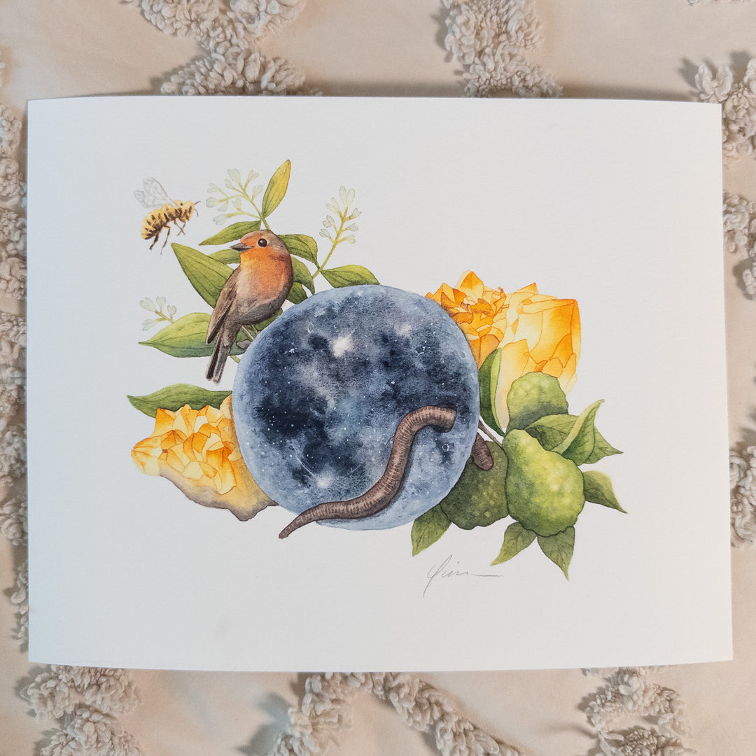 Virgo Full Worm Moon Limited Edition Signed Fine Art Print