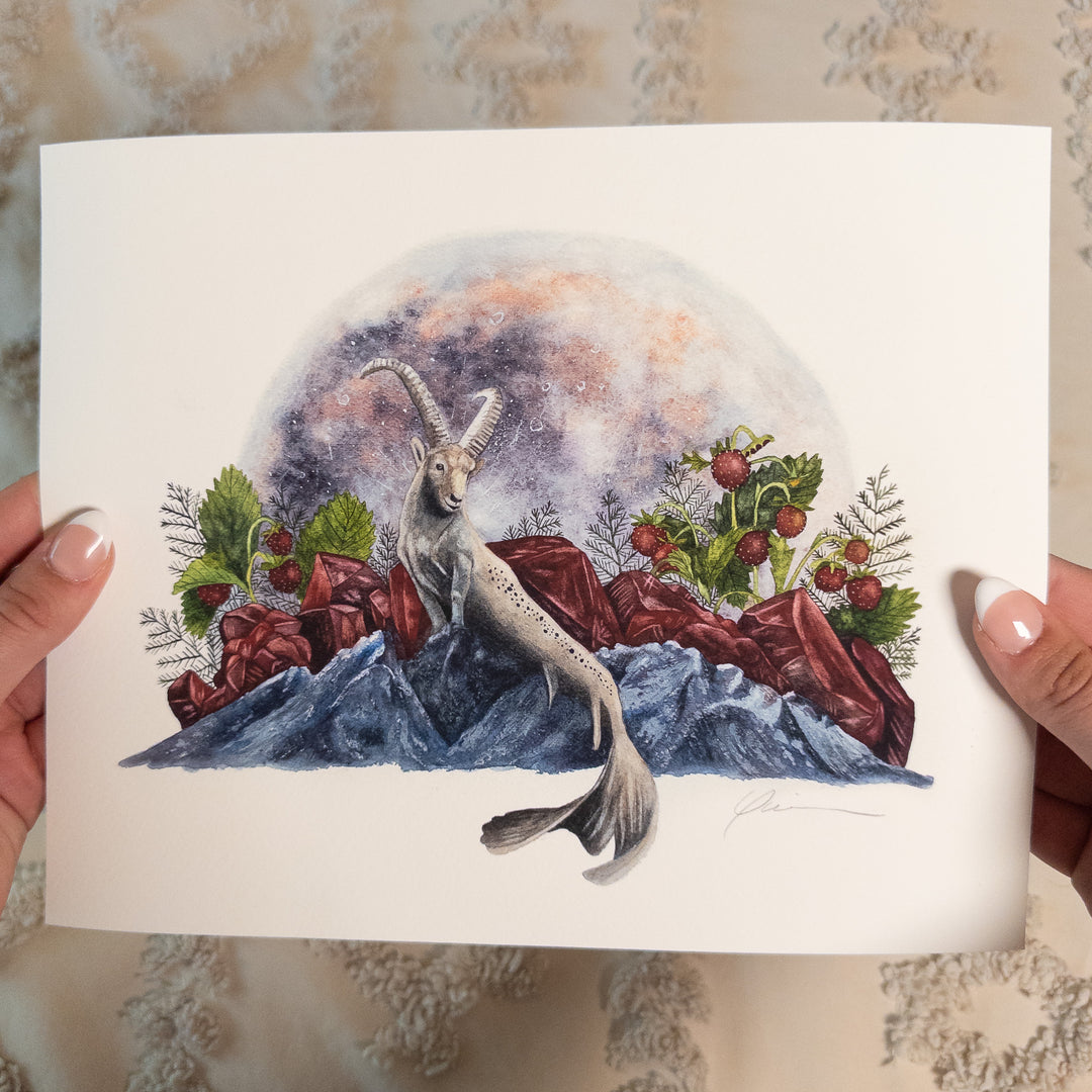 Capricorn Full Moon Limited Edition Signed Fine Art Print