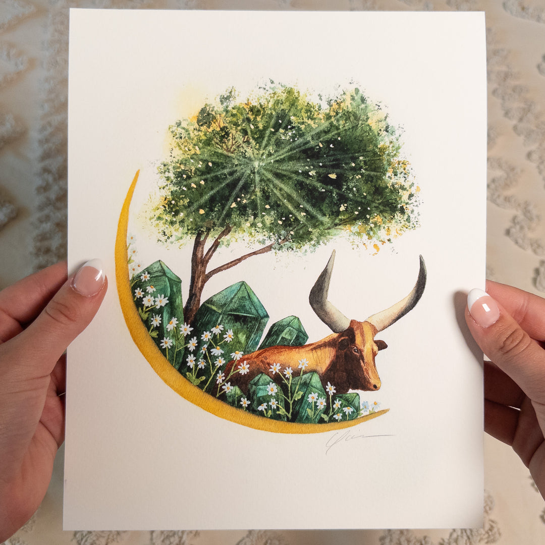 Taurus New Moon Limited Edition Signed Fine Art Print