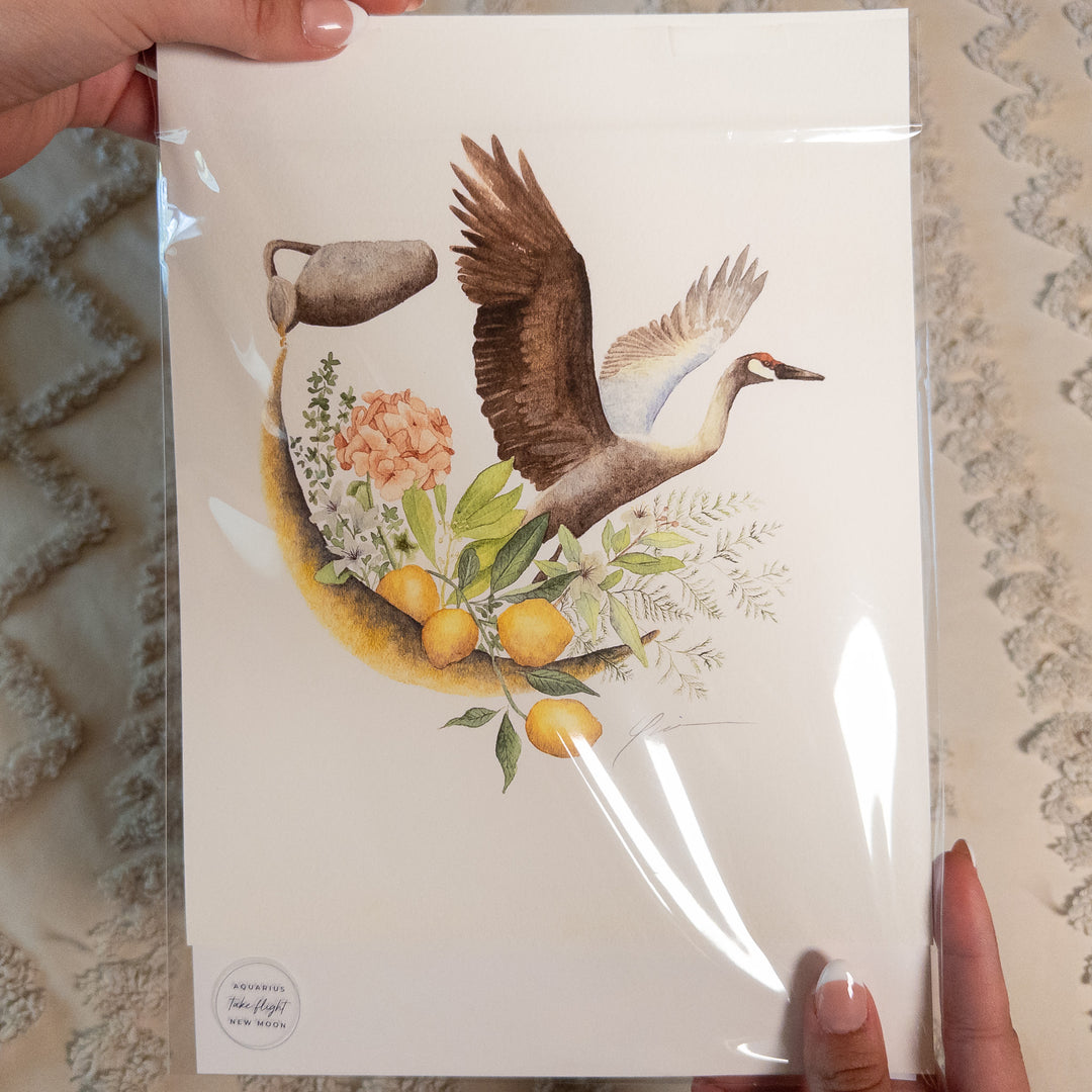 Aquarius New Moon Limited Edition Signed Fine Art Print
